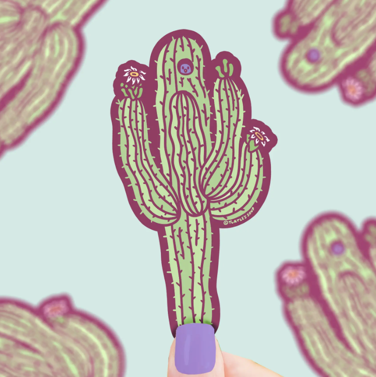 Sonoran Saguaro Cactus Vinyl Sticker