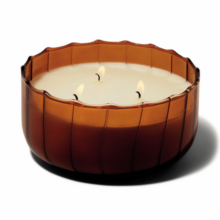 Glass Ripple Candle