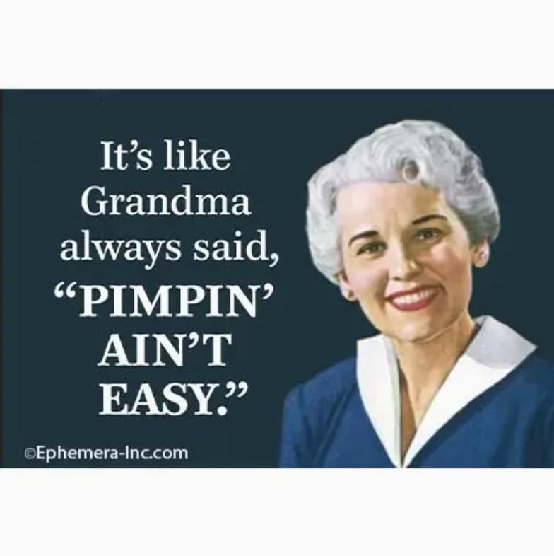 Magnet-It's Like Grandma Always Said, "Pimpin Ain't Easy"