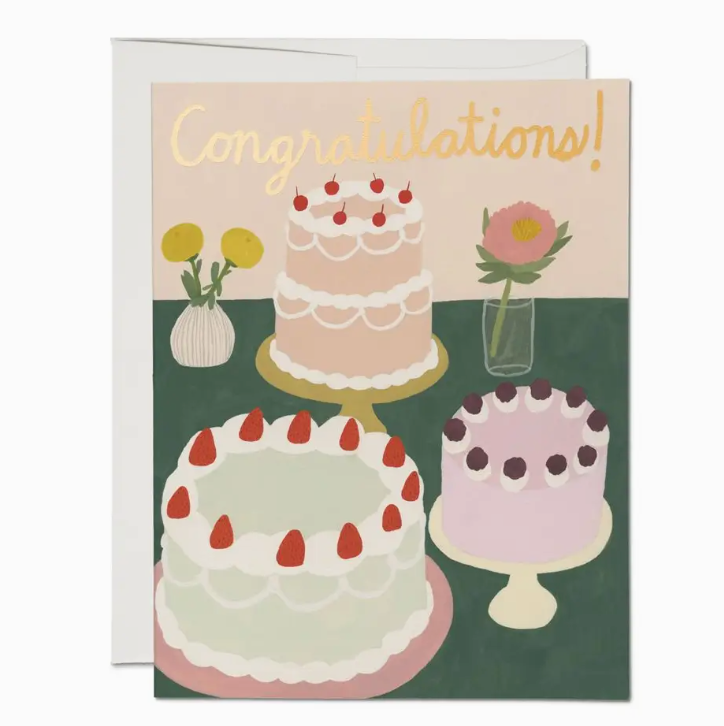 Cake Celebration Congratulations Greeting Card