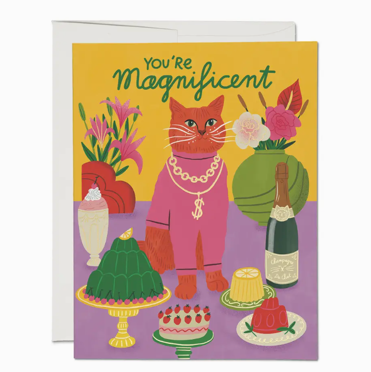 Magnificent Cat Friendship Greeting Card