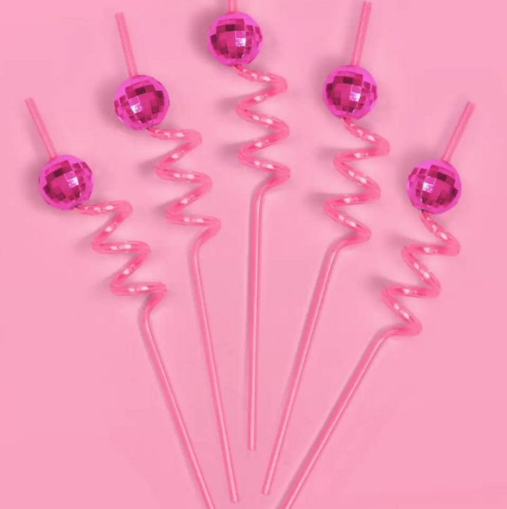 Disco Ball Swirly Straw