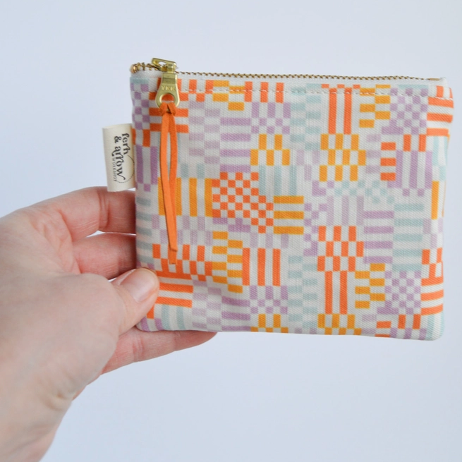 Checker Daydream Zipper Pouch Coin Purse