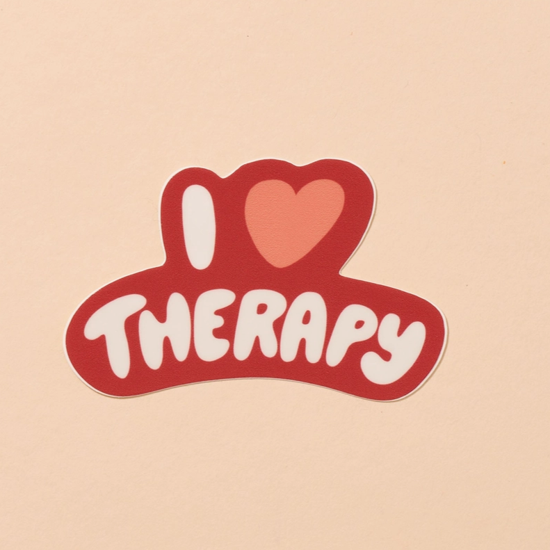 I Heart Therapy Vinyl Sticker