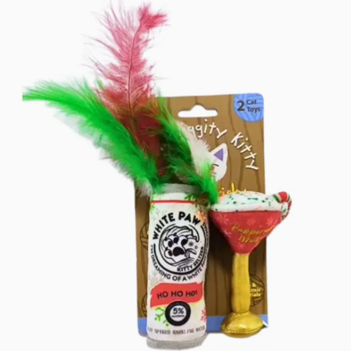 White Paw Kitty Seltzer & Pawpermint Organic Catnip Toys