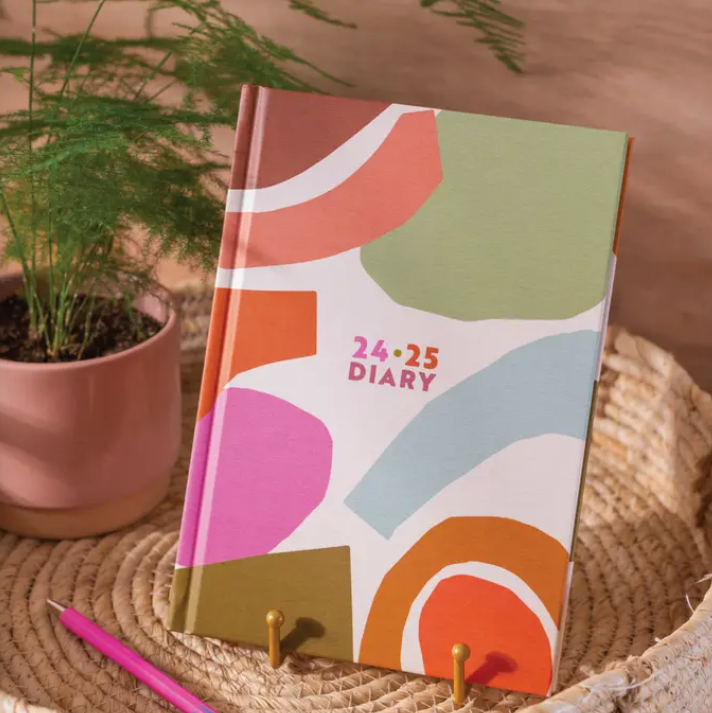 Academic Year Diary 2024-2025 | A5 Hardcover | Paper Shapes