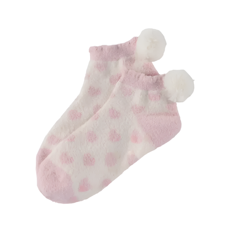 Pink Hearts Home Socks