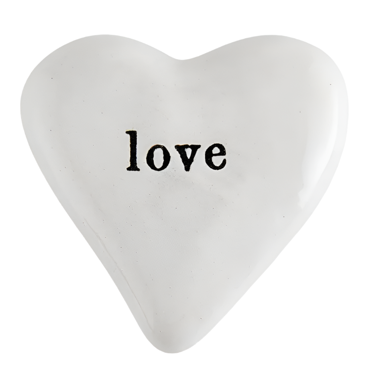 'Love' Ceramic Heart by Pink Moon Mercantile