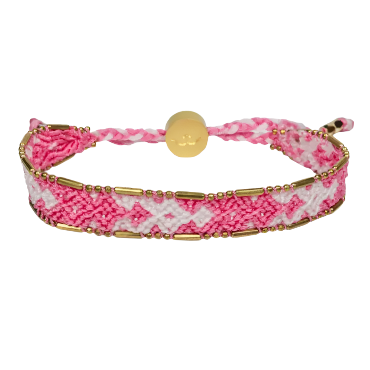 Pale Pink/ White- Bali Friendship Bracelet