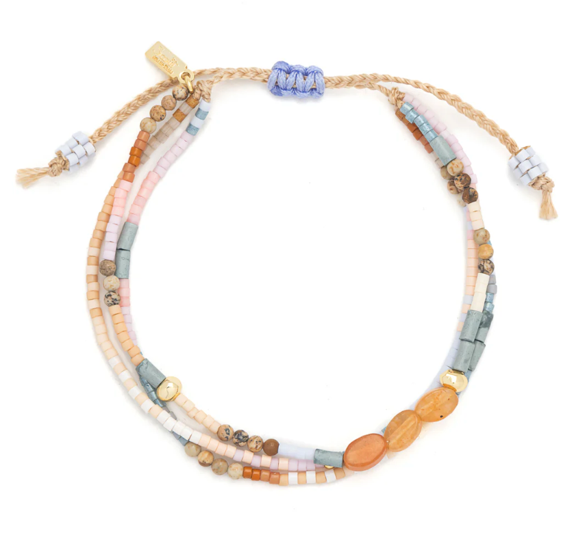 Mixed Media Bracelet - Inspiration/Red Aventurine/Gold