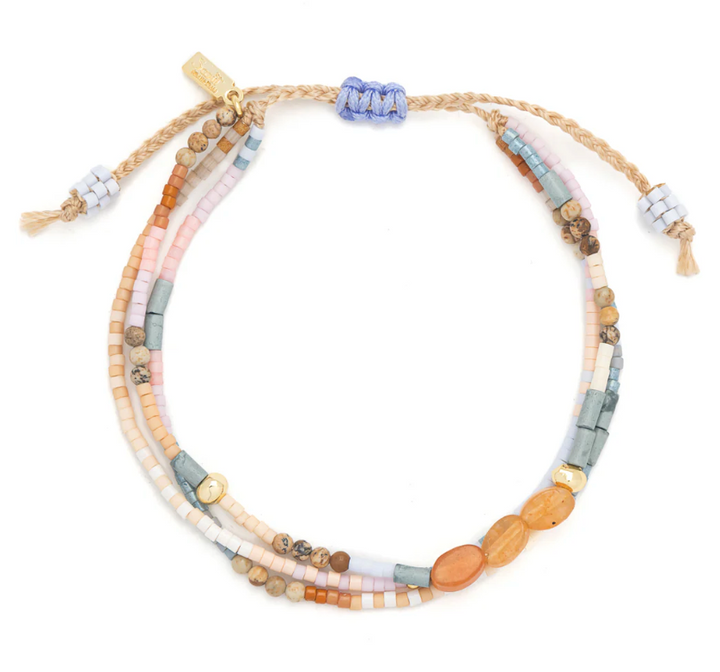 Mixed Media Bracelet - Inspiration/Red Aventurine/Gold