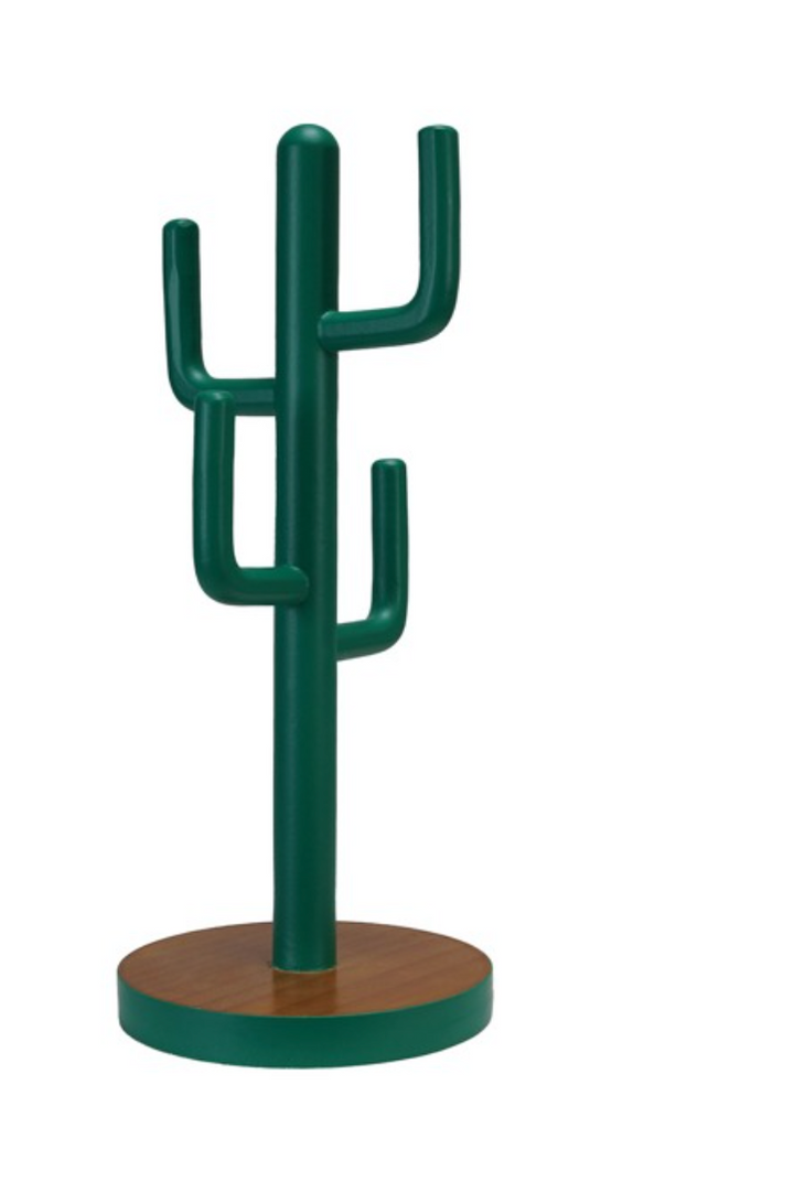 Wooden Cactus Mug Rack