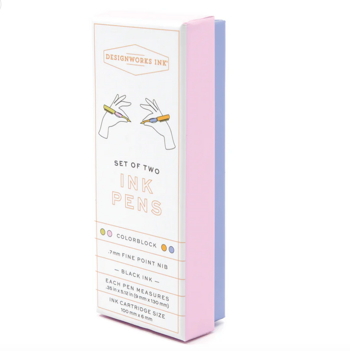 Color Block Pens - Set of 2 - Lilac + Cornflower