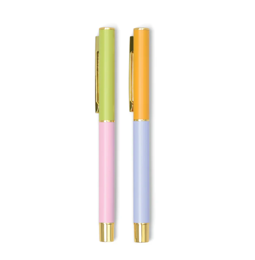 Color Block Pens - Set of 2 - Lilac + Cornflower