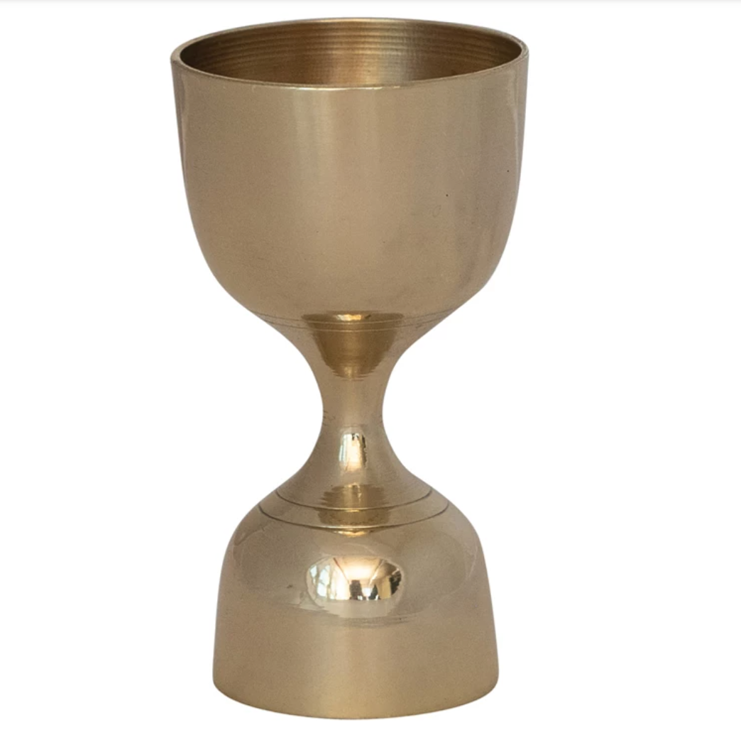 Brass Double Sided Cocktail Jigger 1 oz./2 oz.