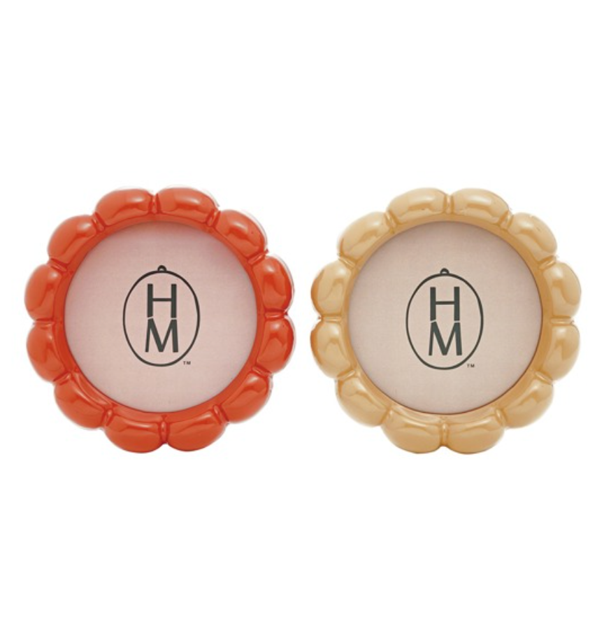 Round Resin Scalloped Photo Frame