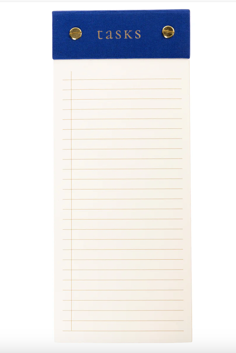 Cobalt Blue Fabric-Bound Desktop Notepad