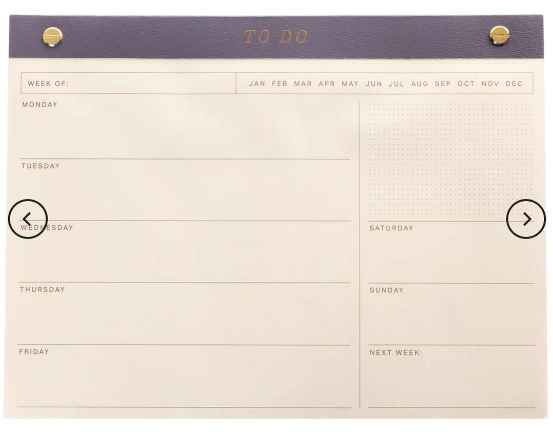 Blue Weekly Desk Pad