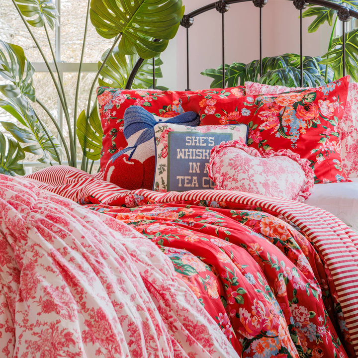 Heart Toile Pillow - Junk Gypsy