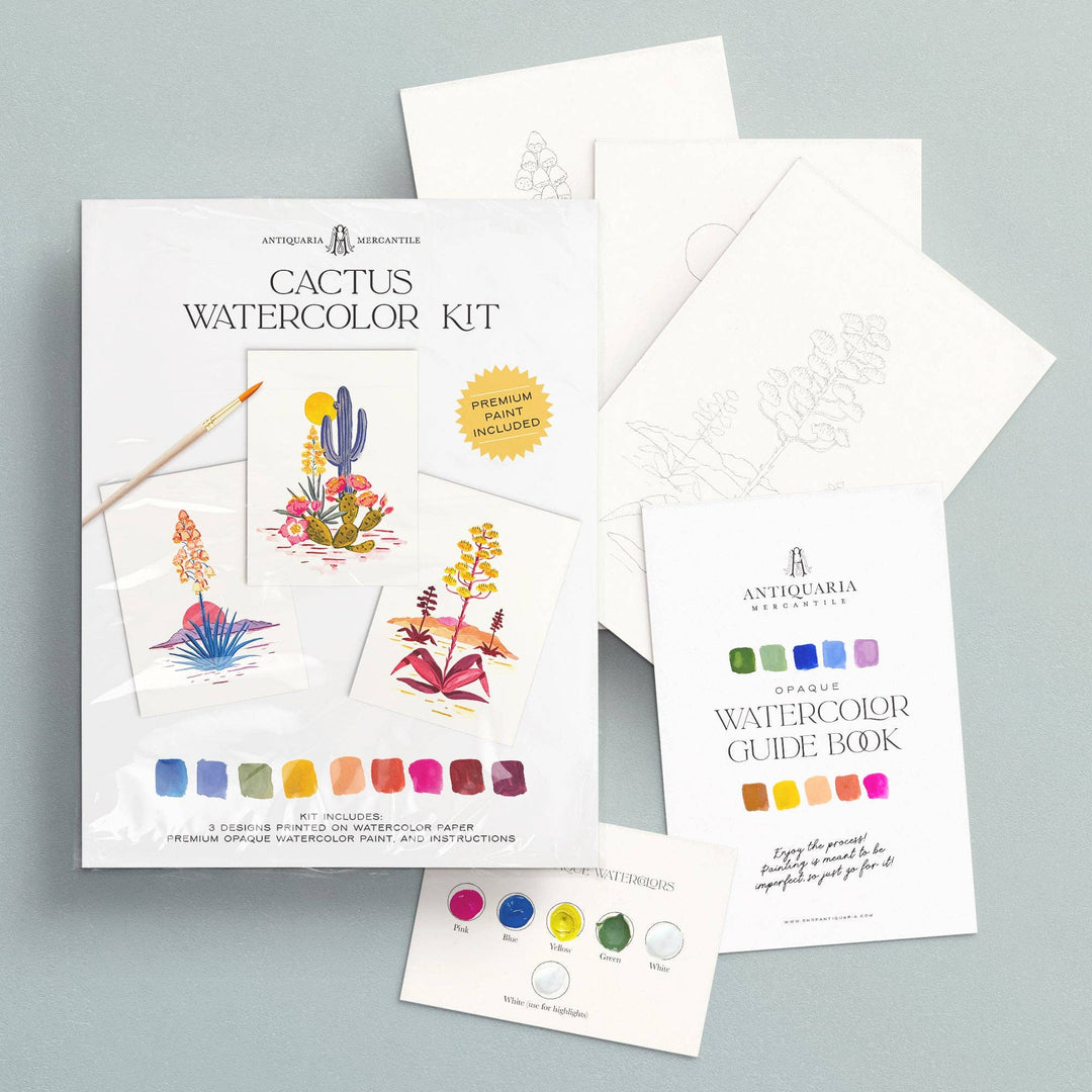 Antiquaria Watercolor Painting Kit: Cactus