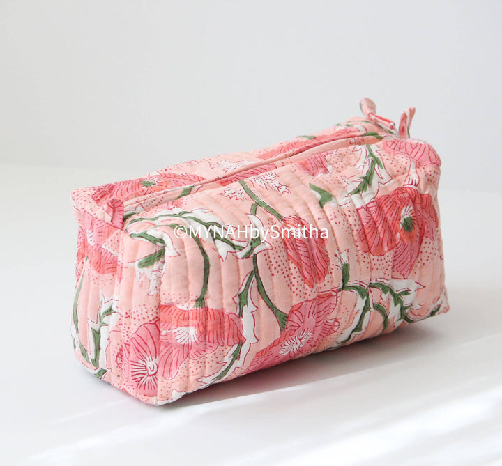 Peach poppies Cosmetic Bag