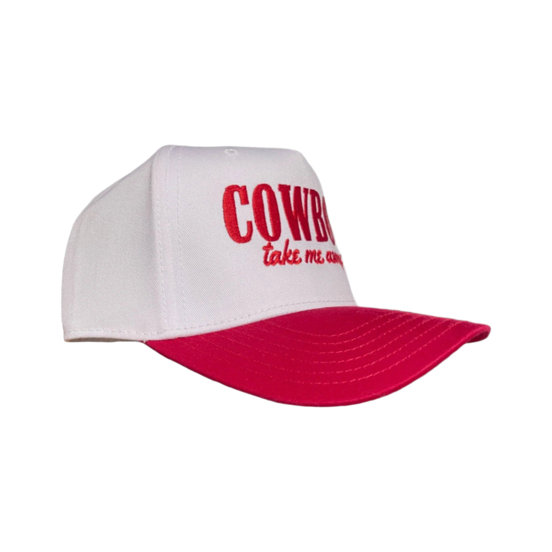 Red/White Cowboy Take Me Away Classic Trucker