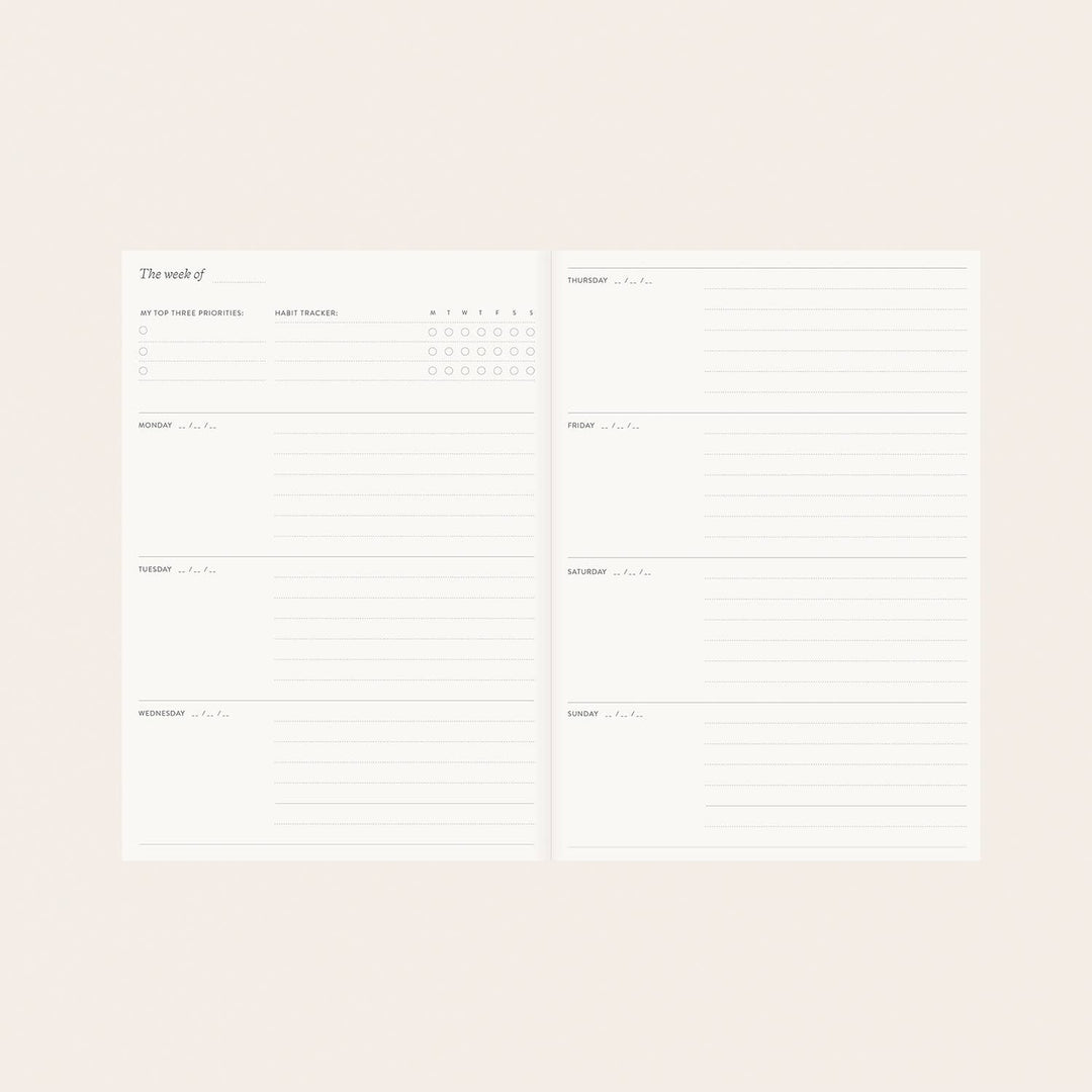 REVERIE | LINEN-BOUND UNDATED PLANNER