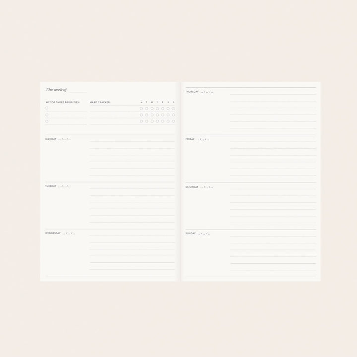 REVERIE | LINEN-BOUND UNDATED PLANNER