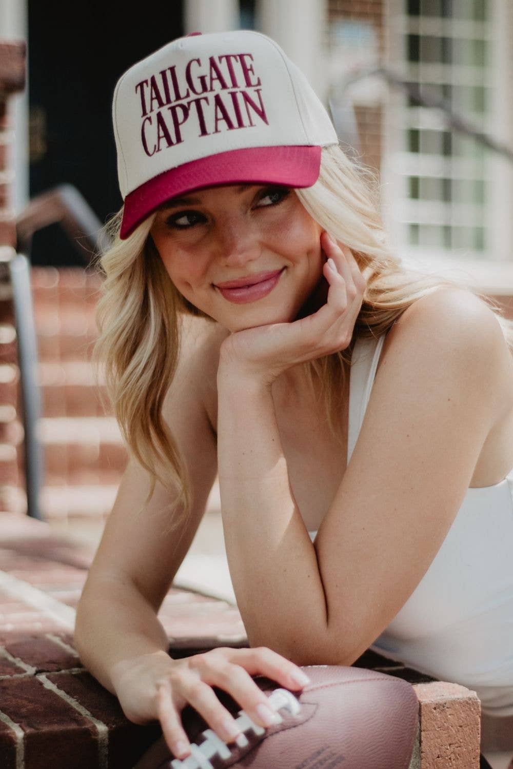 TAILGATE CAPTAIN Two-Toned Hat: Black and Tan