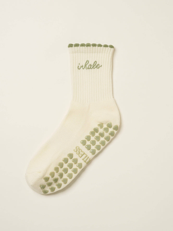 Inhale Exhale Grip Sock
