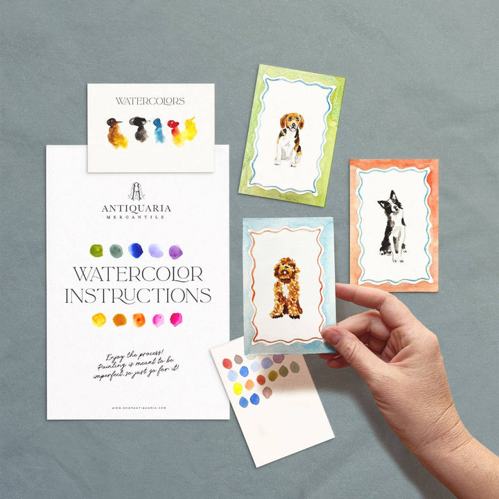 Mini Watercolor Painting Kit: Dogs