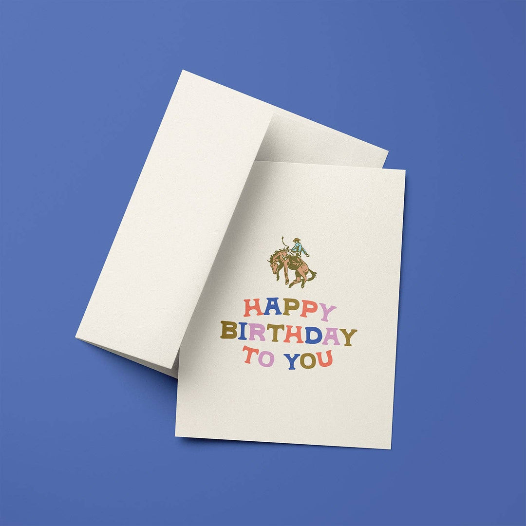 Little Bucking Bronco Birthday A2 Greeting Card