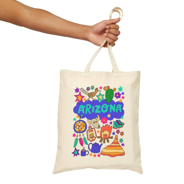 Arizona Tote Bag - Campfire, Roadrunner and Dreamcatcher