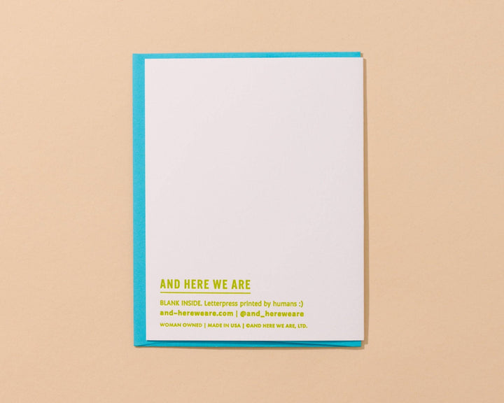 Plant Lady Letterpress Birthday Card - Babe, Girly Easter Spring