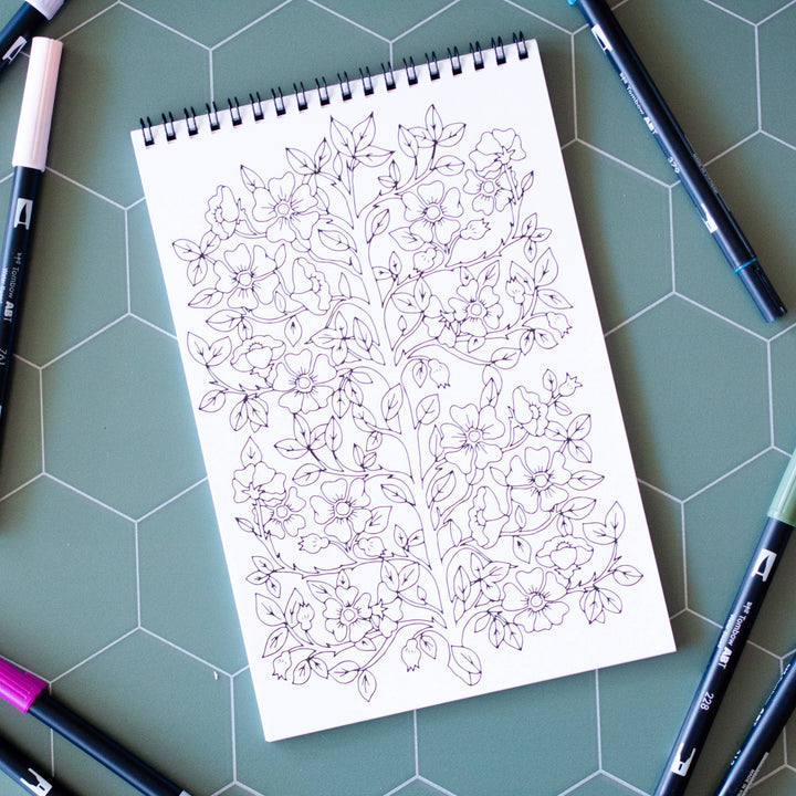 Cottage Garden Premium Coloring Book