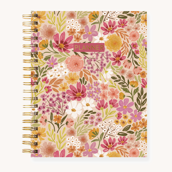 Floral Undated Planner: Countryside Blooms / 7x9