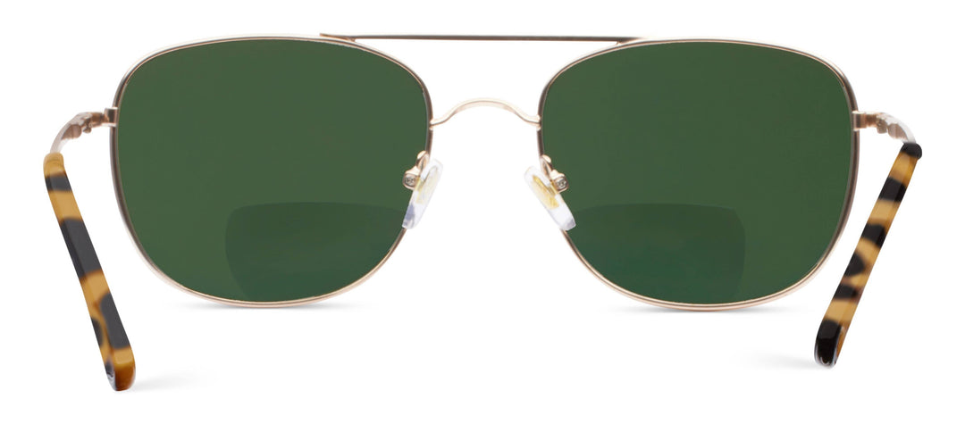 Palermo Sunglasses: Gold / No Correction / None