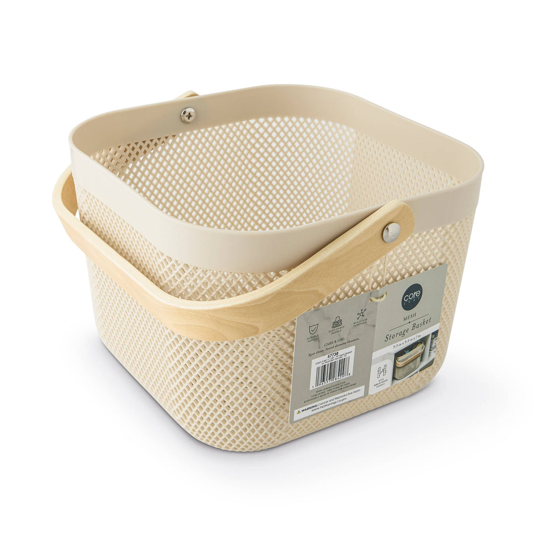 Mesh Basket w/ Wooden Handle