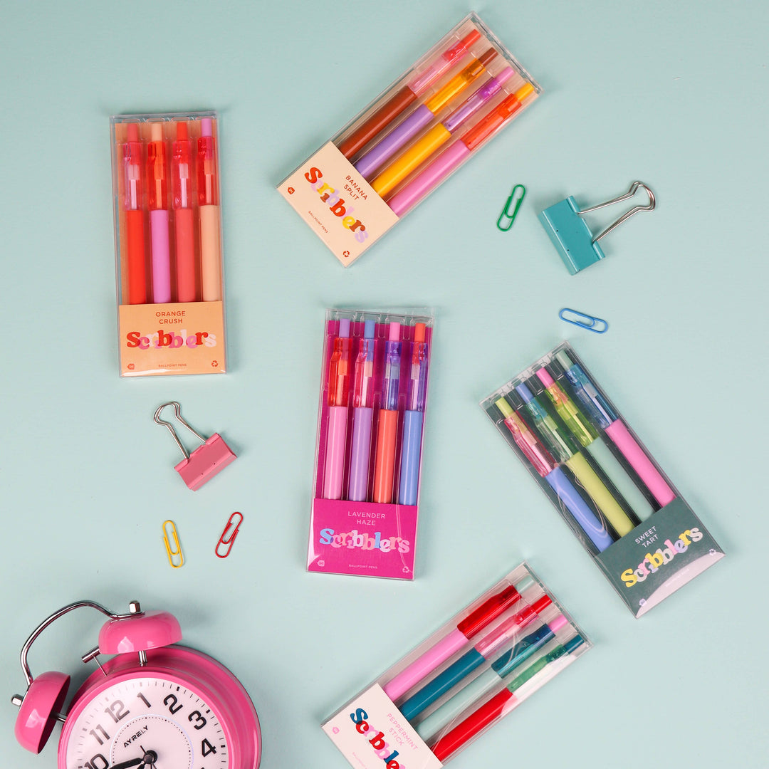 Scribblers Ballpoint Pens: Miss Matcha Scribbler 3 Pack