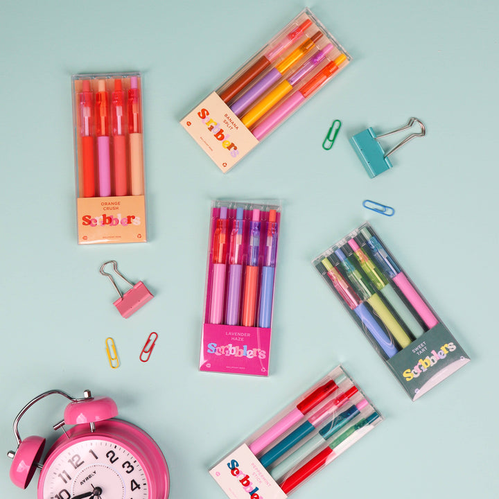 Scribblers Ballpoint Pens: Miss Matcha Scribbler 3 Pack