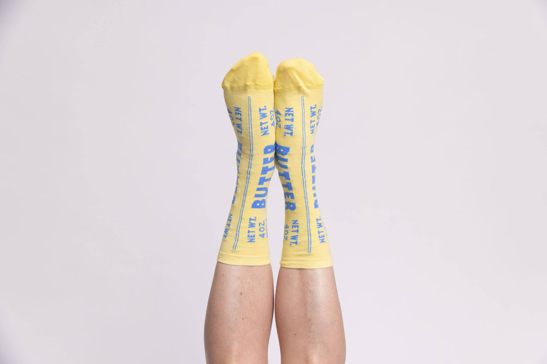 Butter Socks - Butter Foodie Gifts Small Crew Socks