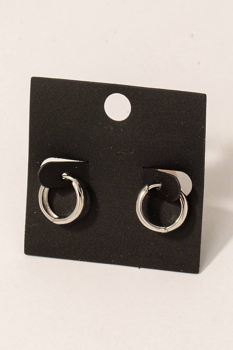 Gold Dipped Mini Hoop Huggie Earrings: Gold