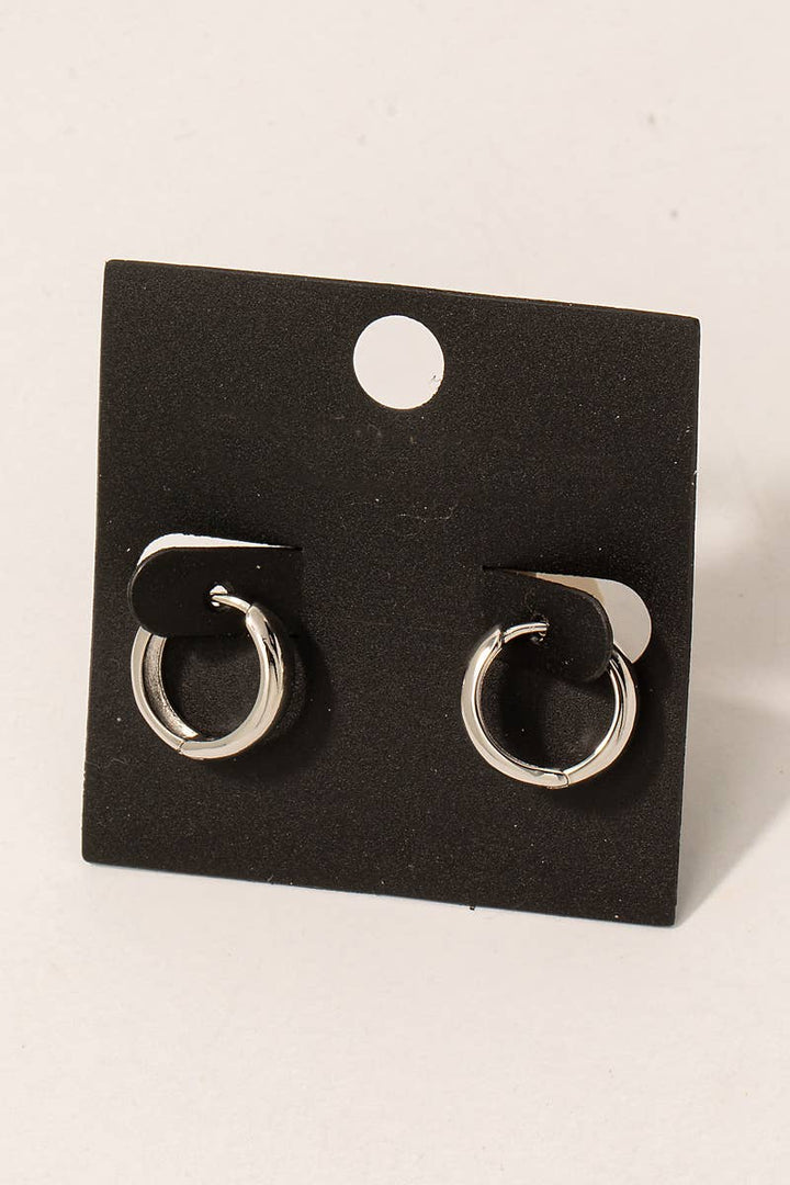 Gold Dipped Mini Hoop Huggie Earrings: Gold