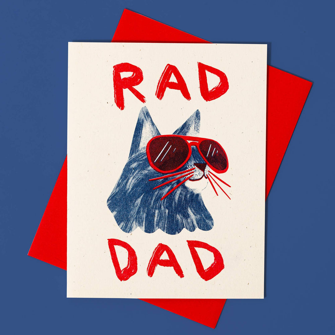 Rad Dad - Risograph Card