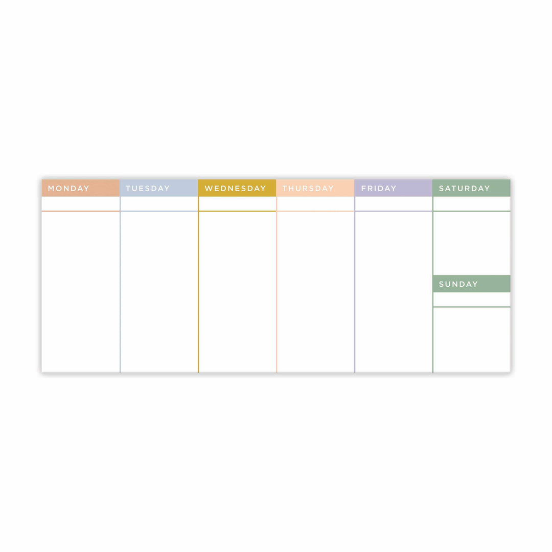 Colorblock Weekly Notepad