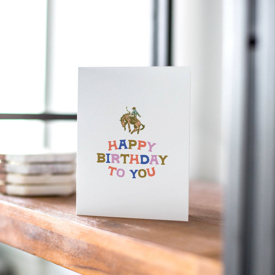 Little Bucking Bronco Birthday A2 Greeting Card