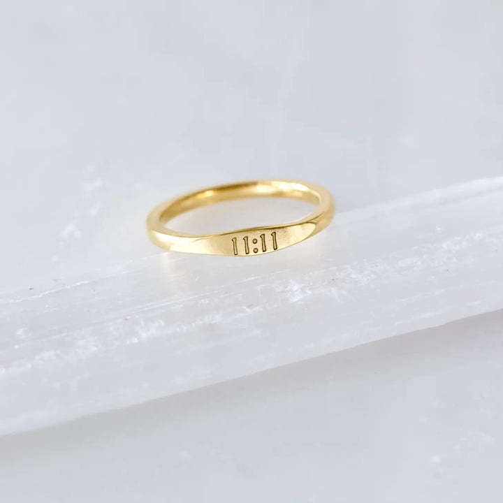 Angel Number 11:11 Stamped Ring