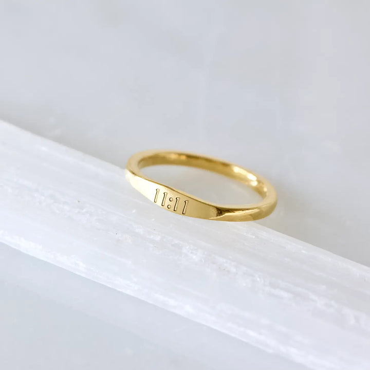 Angel Number 11:11 Stamped Ring