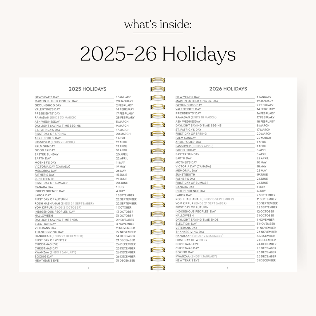 Summer Meadows 2025-2026 Academic Planner: 8.5x11