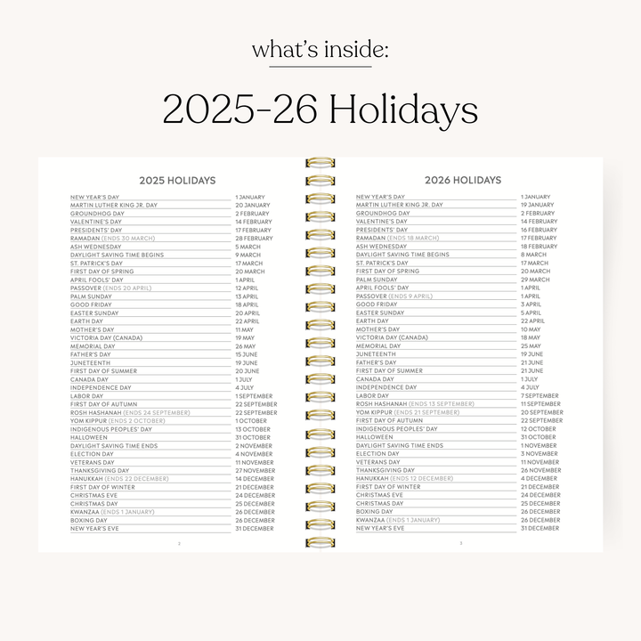 Summer Meadows 2025-2026 Academic Planner: 8.5x11